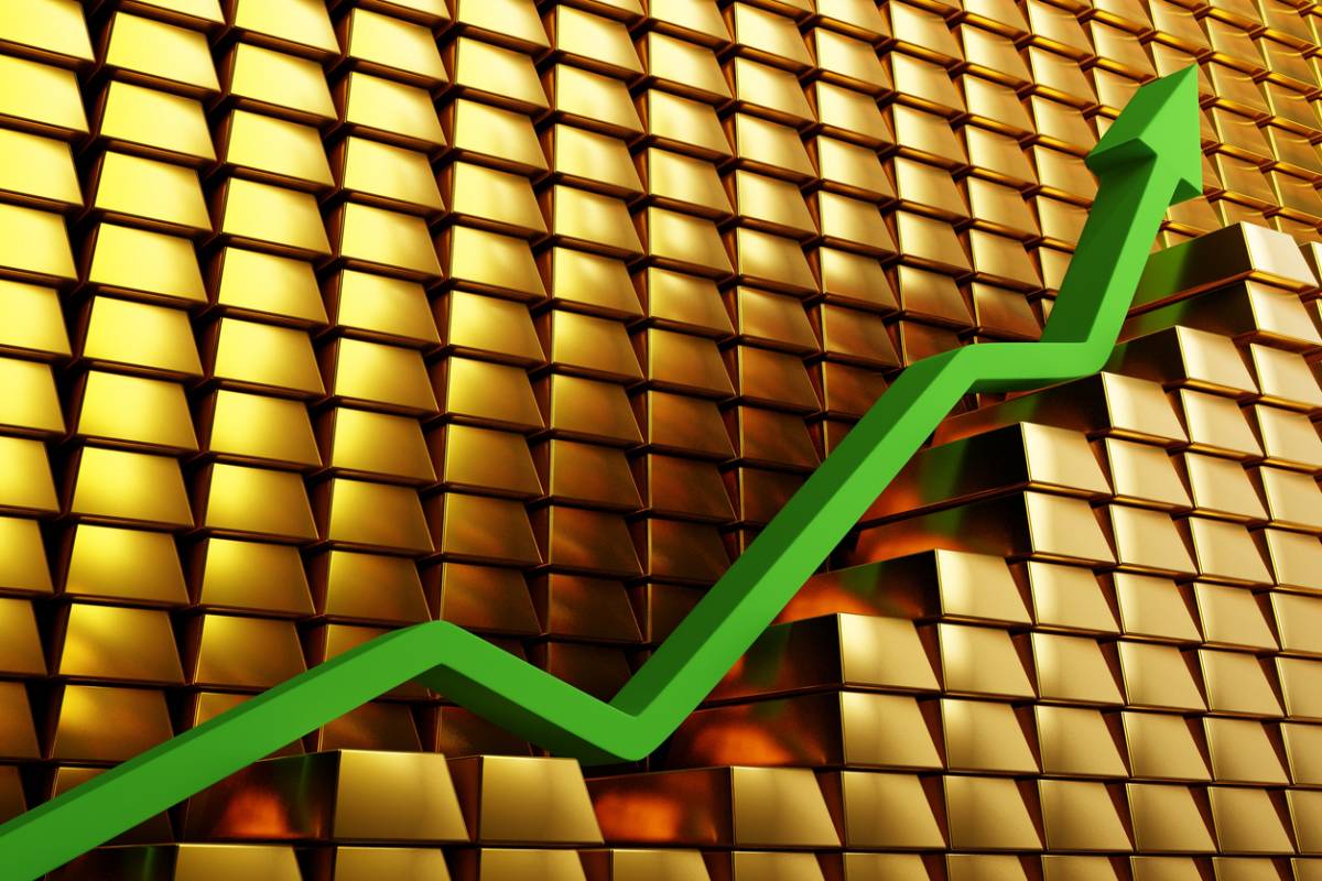 Lingots d'or physique alignés dans les coffres d'une banque centrale pour les réserves de change.