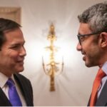 Son Altesse Cheikh Abdullah bin Zayed Al Nahyan en discussion à Washington avec le secrétaire d’État américain Marco Rubio sur les relations stratégiques EAU–États-Unis et la stabilité régionale.