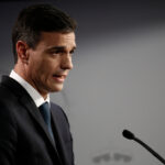 Carte stylisée de l’Europe montrant les fractures Est‑Ouest et la position stratégique de l’Espagne dans la recomposition des alliances occidentales.