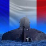 Carte de l’Europe avec un symbole nucléaire sur la France, illustrant le rôle potentiel de la dissuasion française dans la protection du continent face aux menaces.