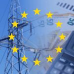 Vue aérienne d’infrastructures énergétiques européennes modernes, symbolisant la transition vers une énergie propre, abordable et souveraine.