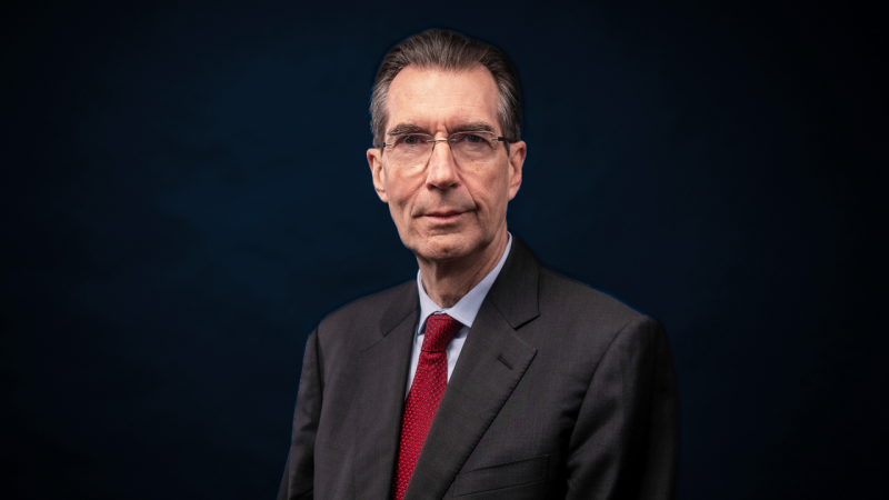 Illustration représentant l’État, ses services publics et les défis liés aux pénuries, à la dette et à l’efficience administrative.