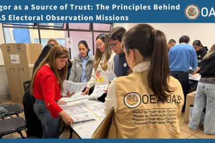 Observateurs de l’OEA supervisant le déroulement du scrutin au Pérou lors des élections de 2026.