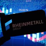 Graphique montrant l’évolution du cours de l’action Rheinmetall et les tendances boursières du groupe de défense.