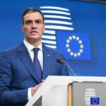 Carte de l’Europe mettant en évidence l’Espagne, illustrant la régularisation de 500 000 migrants et ses implications pour l’Union européenne