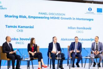 Événement à Podgorica annonçant le lancement du mécanisme PRS de la BERD et de l’UE pour soutenir les PME monténégrines via un partage des risques