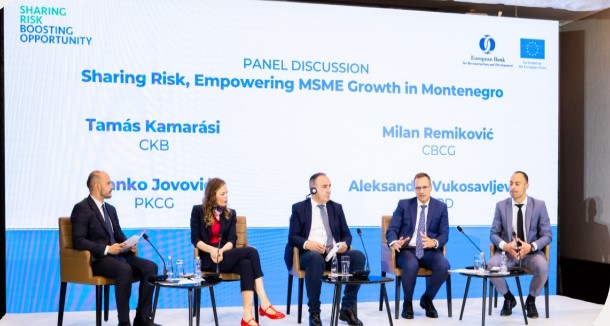 Événement à Podgorica annonçant le lancement du mécanisme PRS de la BERD et de l’UE pour soutenir les PME monténégrines via un partage des risques