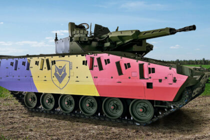 Véhicule de combat Rheinmetall Lynx KF41 exposé au salon BSDA 2026 à Bucarest