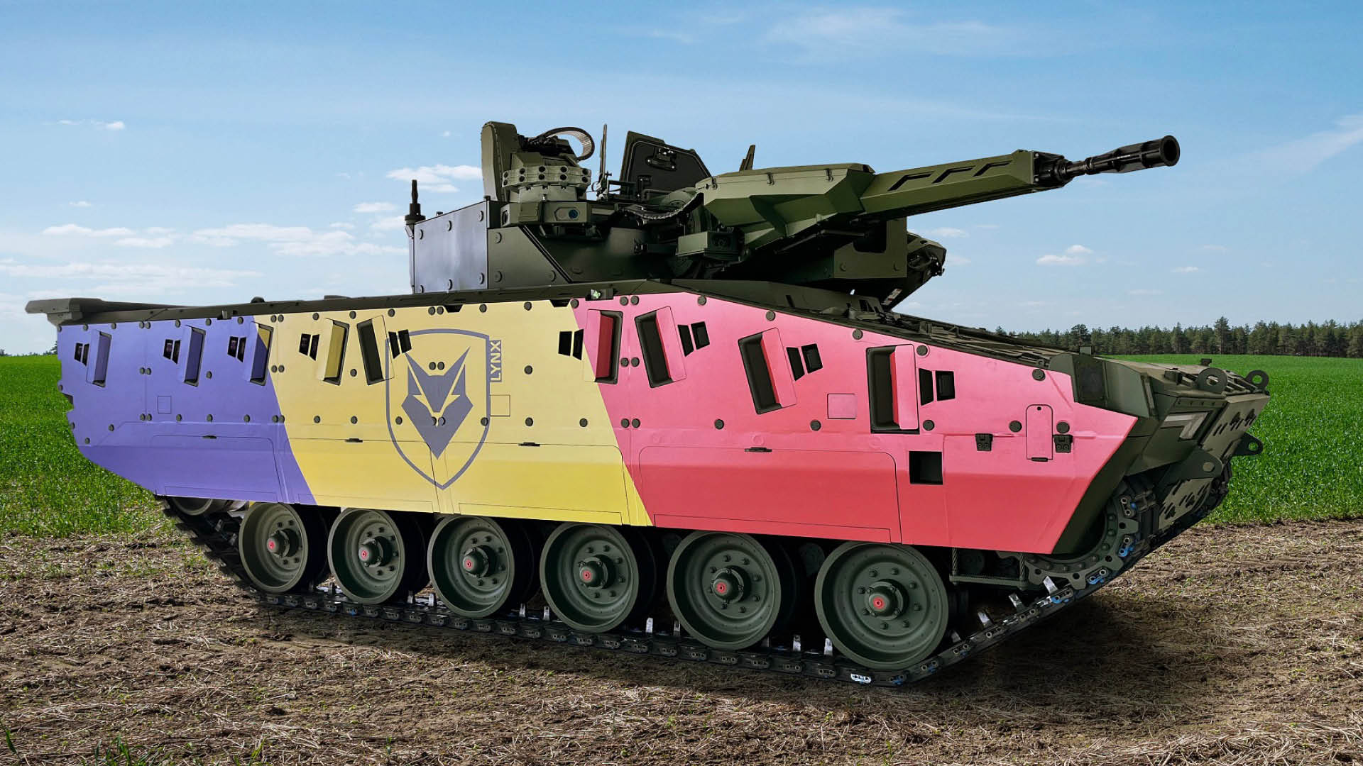 Véhicule de combat Rheinmetall Lynx KF41 exposé au salon BSDA 2026 à Bucarest