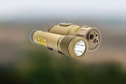 Module laser LLM‑VarioRay de Rheinmetall monté sur une arme légère, utilisé par les forces armées allemandes.
