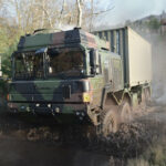 Camions militaires Rheinmetall UTF 4x4, 6x6 et 8x8 destinés à la Bundeswehr dans le cadre d’un contrat logistique majeur.