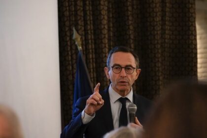 Bruno Retailleau lors d’une intervention publique, après sa désignation comme candidat des Républicains pour l’élection présidentielle de 2027.