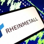 Graphique montrant la progression de l’action Rheinmetall sur le DAX, dans un contexte de tensions géopolitiques et de renforcement de la défense européenne.