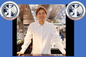 Portrait du chef Masaki Nagao dans la cuisine du Pilgrim Paris, incarnant une gastronomie mêlant influences japonaises et techniques françaises.