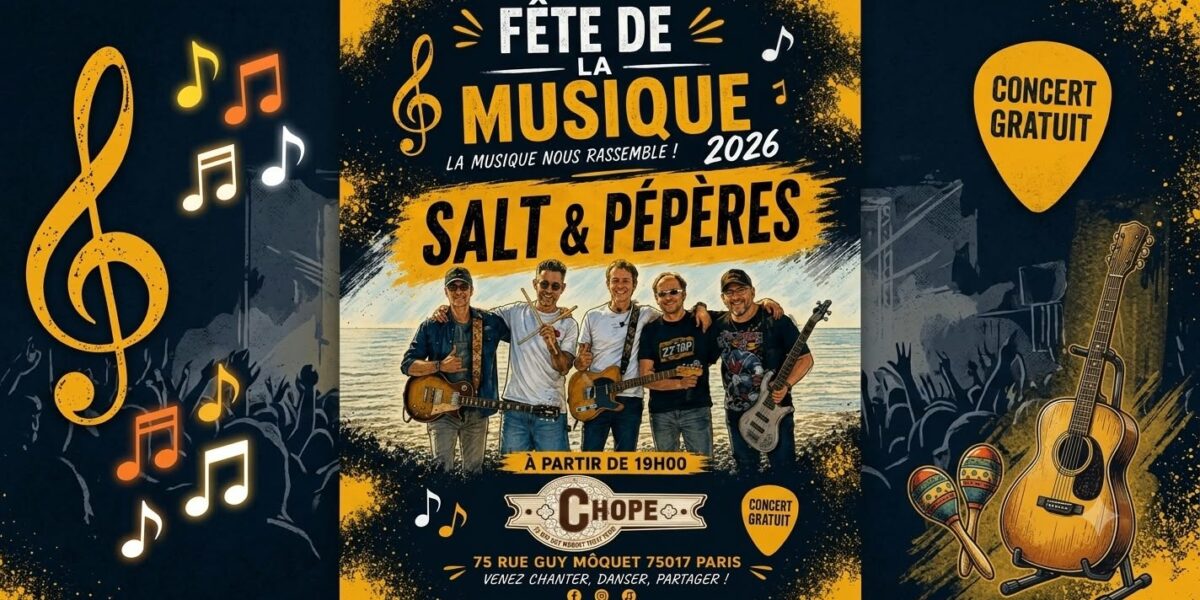 Musiciens jouant dans la rue le 21 juin, symbolisant la liberté, la convivialité et la culture vivante à l’ère de l’intelligence artificielle.