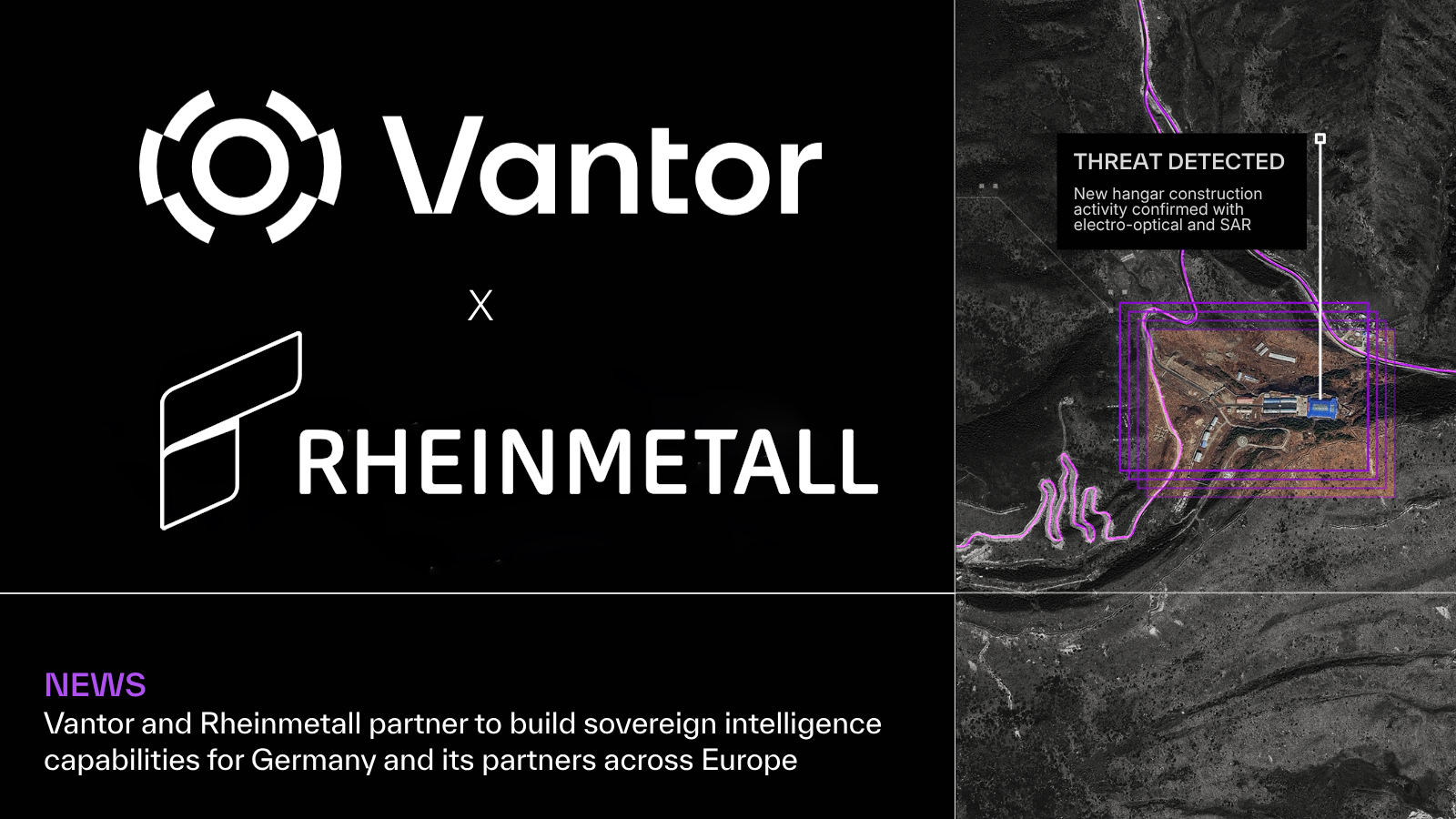 Représentation 3D du renseignement spatial développé par Vantor et Rheinmetall