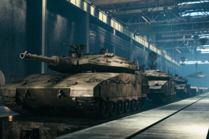 Vue d’un site industriel Rheinmetall aux États‑Unis, illustrant les investissements destinés à moderniser la production et soutenir les programmes de défense américains.