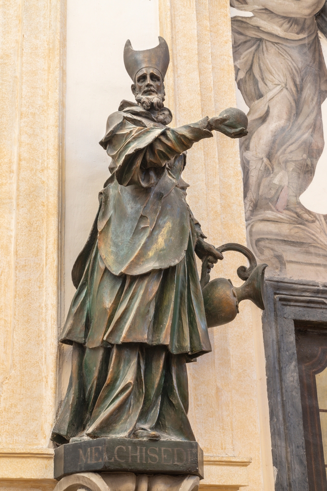 Représentation de Melchisédech, figure biblique du sacerdoce éternel