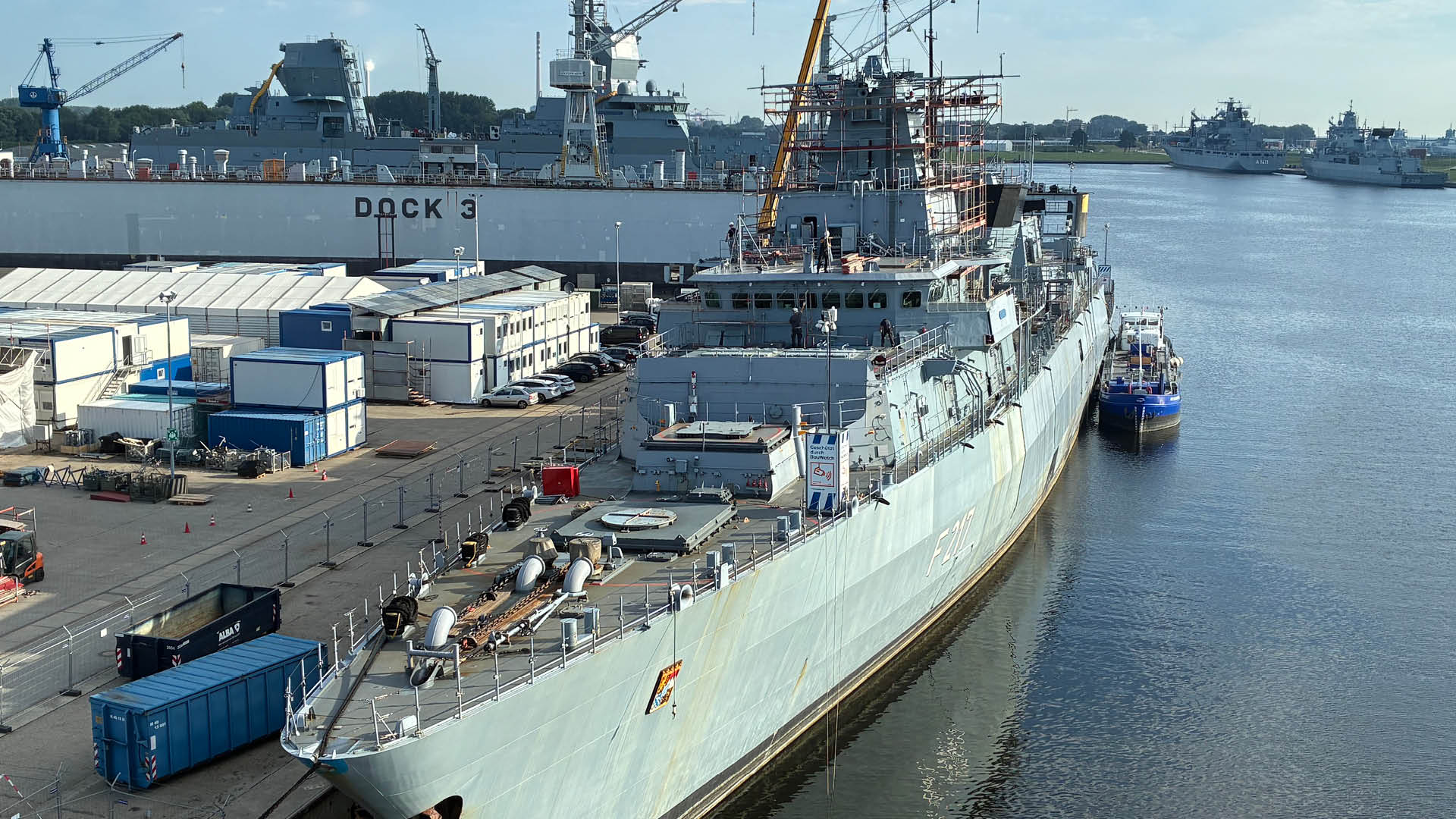 Rheinmetall, frégate Bayern, F123, Marine allemande, modernisation navale, Wilhelmshaven, Neue Jadewerft, défense navale.