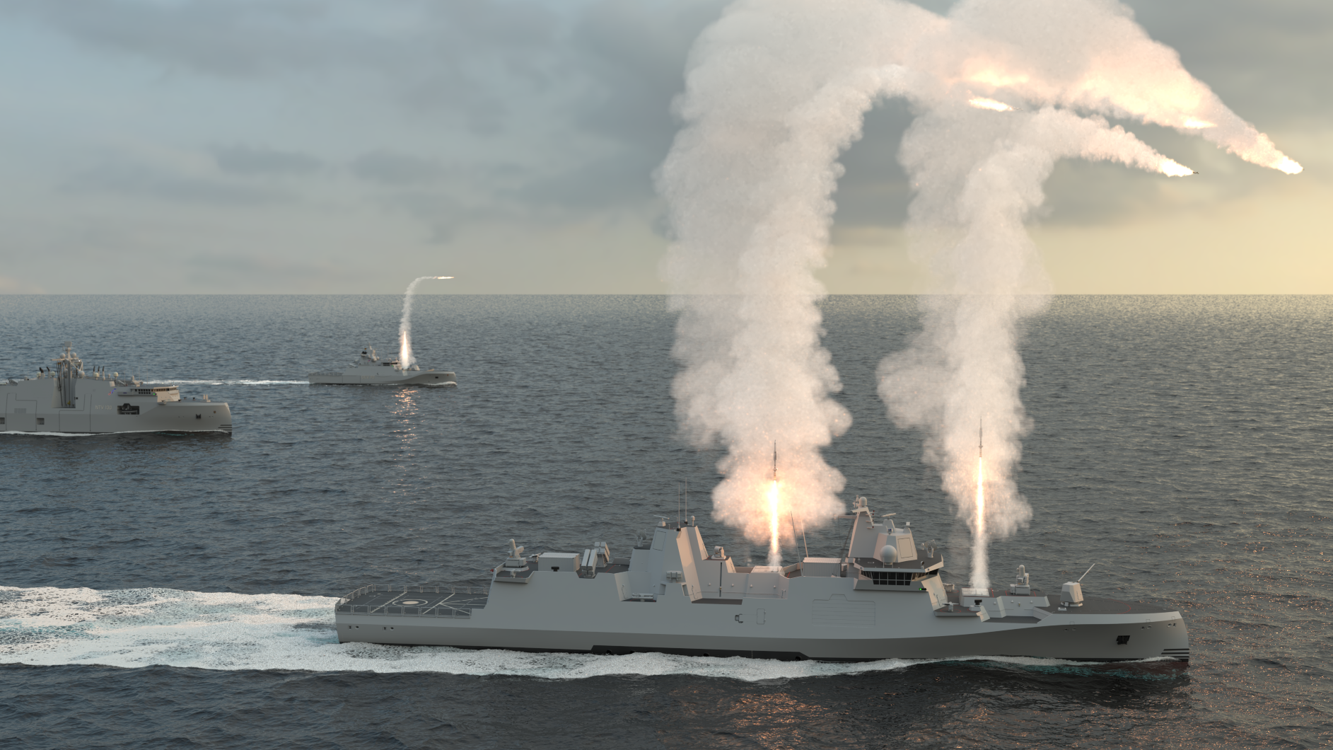 La GMF 140 de Rheinmetall, frégate de nouvelle génération, combine défense aérienne, antimissile balistique et lutte anti‑sous‑marine pour les marines de l’OTAN.
