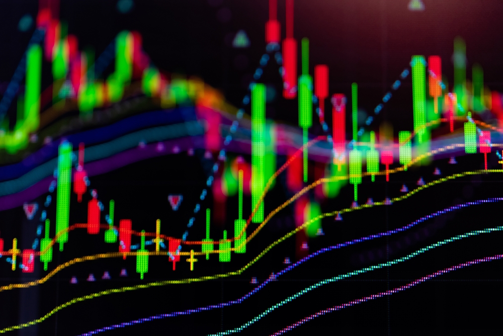 Graphique boursier illustrant une stratégie d'investissement long terme