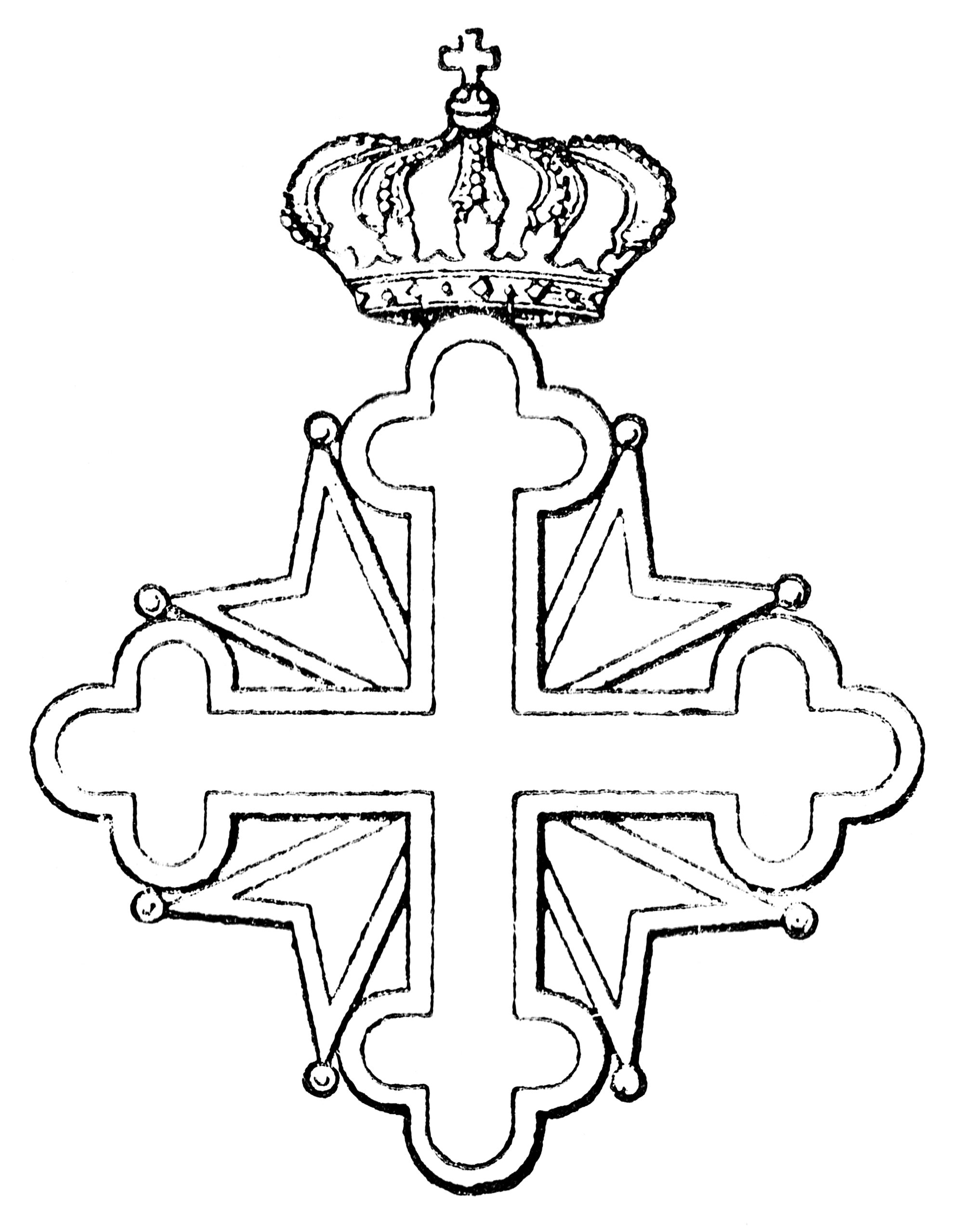 • Emblème officiel de la croix verte de l'Ordre de Saint-Lazare de Jérusalem